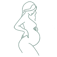 Pregnant lady line drawing